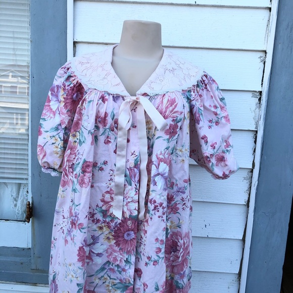 Vintage floral peignoir - Picture 6 of 8